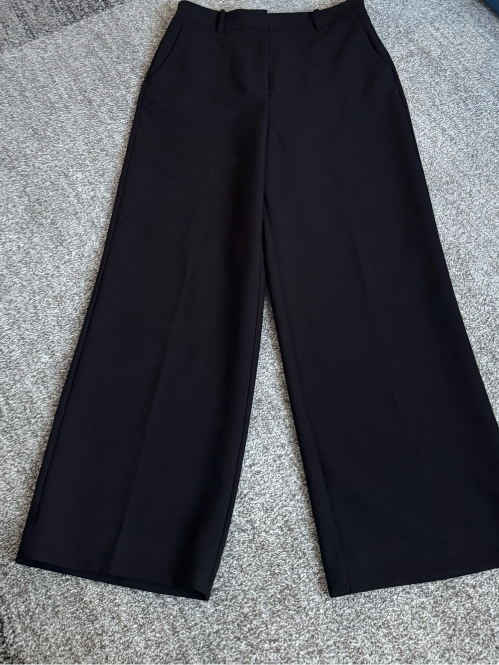 a.n.a Wide-Leg Black Dress Pants